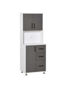 HOMCOM Modern Kitchen Cupboard with Storage Cabinets, Grey 835-341