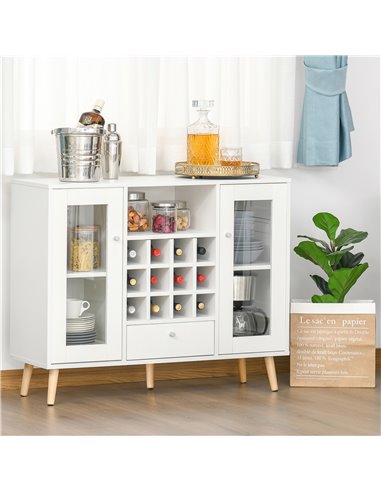 HOMCOM Modern Sideboard Storage Cabinet Kitchen Cupboard, White 835-397