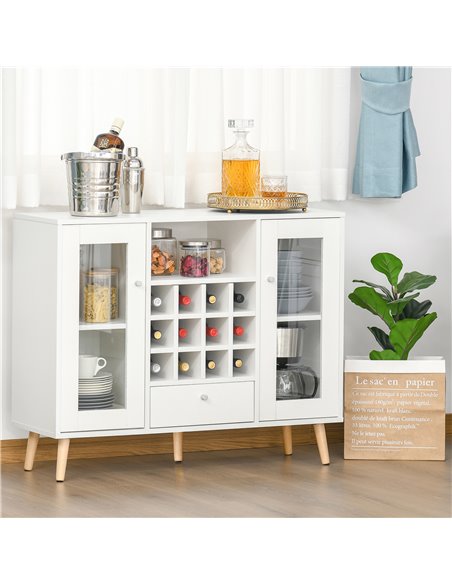HOMCOM Modern Sideboard Storage Cabinet Kitchen Cupboard, White 835-397 - pic 43024 | FastDaddyshop