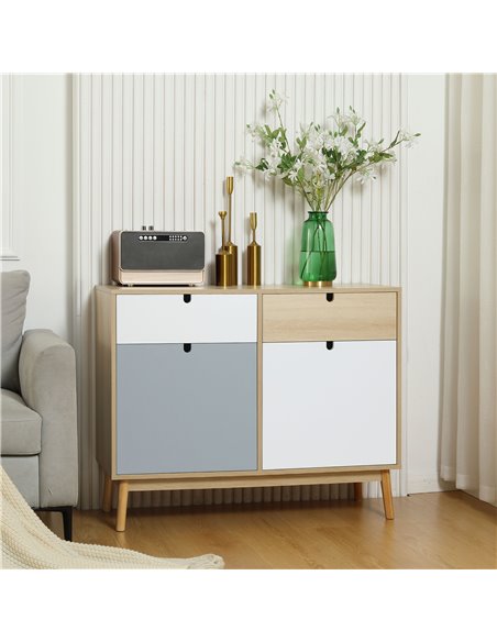HOMCOM Sideboard Storage Cabinet Kitchen Cupboard, Multi-colored 838-088 - pic 43033 | FastDaddyshop