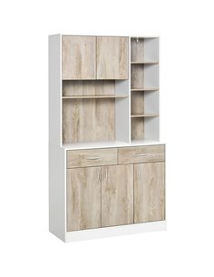 HOMCOM Kitchen Cupboard Sideboard Storage Cabinet Unit, Nature Wood 835-260