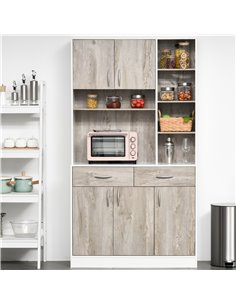 HOMCOM Kitchen Cupboard Sideboard Storage Cabinet Unit, Nature Wood 835-260 2