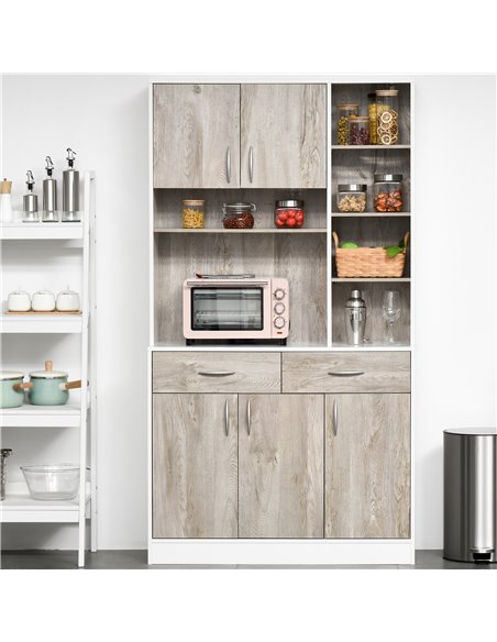 HOMCOM Kitchen Cupboard Sideboard Storage Cabinet Unit, Nature Wood 835-260 - pic 43060 | FastDaddyshop