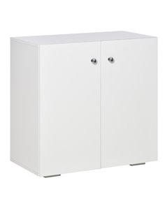 HOMCOM Storage Cabinet with 2 Shelves and Doors, White 838-140WT