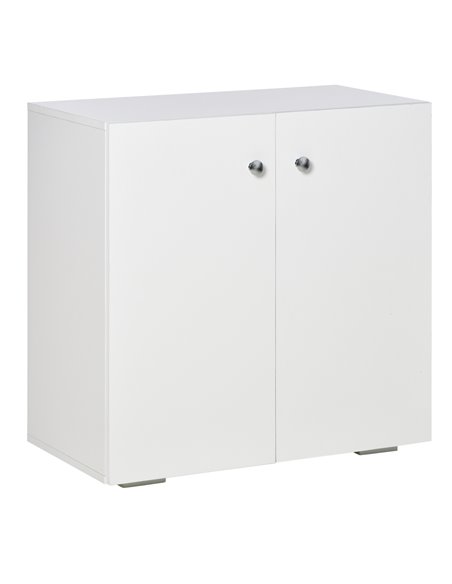 HOMCOM Storage Cabinet with 2 Shelves and Doors, White 838-140WT - pic 43068 | FastDaddyshop