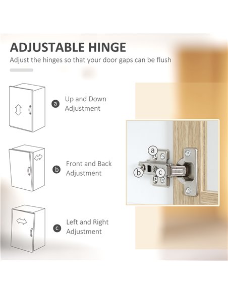 HOMCOM Modern Kitchen Cupboard, Freestanding Storage Cabinet Hutch with Central Drawer, 2 Glass Door Cabinets and Countertop,180 - pic 43101 | FastDaddyshop