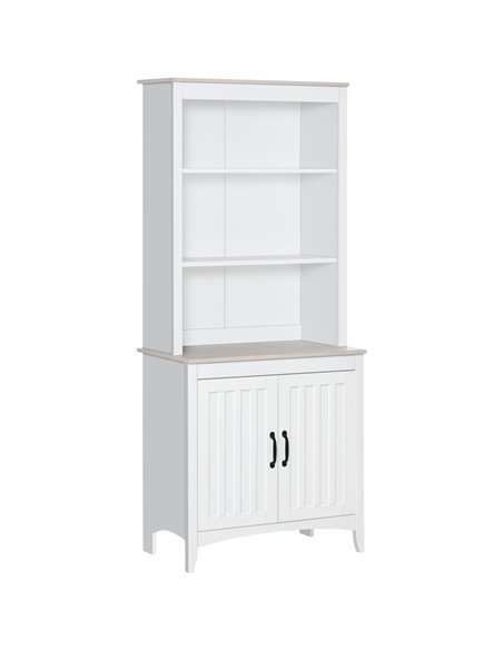 HOMCOM Kitchen Cupboard with 3-tier Shelving Storage Cabinet, White 835-482WT - pic 43104 | FastDaddyshop