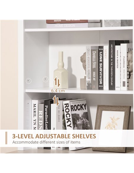 HOMCOM Kitchen Cupboard with 3-tier Shelving Storage Cabinet, White 835-482WT - pic 43108 | FastDaddyshop