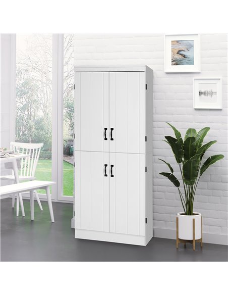 HOMCOM 4-Door Tall Kitchen Cupboard, White 838-128WT - pic 43114 | FastDaddyshop