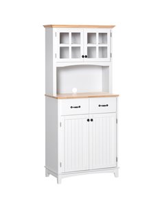 HOMCOM Freestanding Kitchen Cupboard, Storage Cabinet, White 835-278