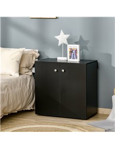 HOMCOM Storage Cabinet, Wooden Sideboard, Black 838-140BK 2