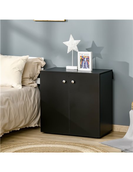 HOMCOM Storage Cabinet, Wooden Sideboard, Black 838-140BK - pic 43140 | FastDaddyshop