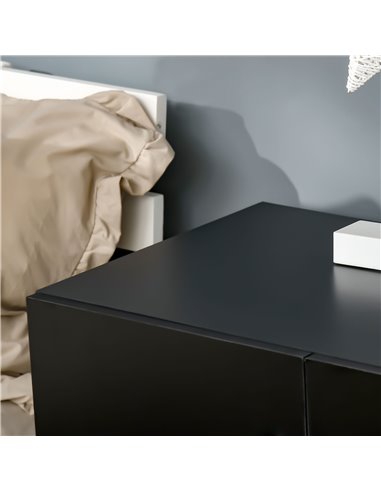 HOMCOM Storage Cabinet w/ Two Shelves Wooden Sideboard Freestanding Kitchen Cupboard Bookcase - Black 838-140BK