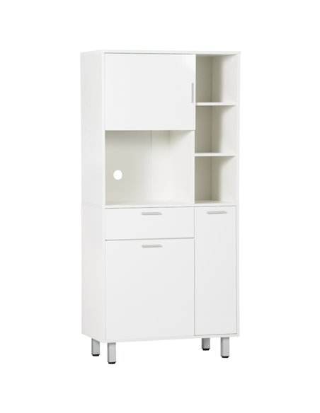 HOMCOM 166cm Modern Freestanding Kitchen Cupboard, White 835-696V00WT - pic 43149 | FastDaddyshop