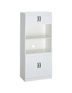 HOMCOM Kitchen Cupboard, 5-Tier Storage Cabinet, White 835-684V00WT