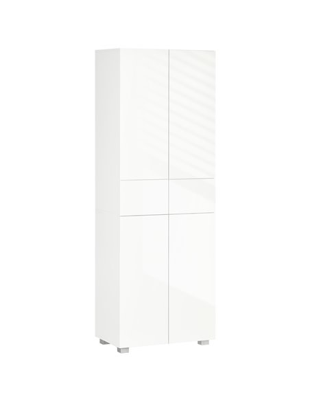 HOMCOM 4-Door Kitchen Cupboard, 5-Tier Storage Cabinet, High Gloss White 835-612 - pic 43203 | FastDaddyshop