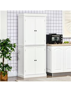 HOMCOM Kitchen Cupboard with 4 Doors, Storage Cabinet, White 835-118V01WT 2