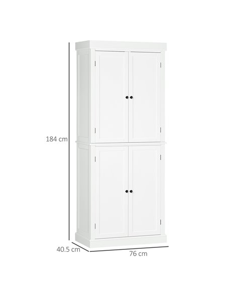 HOMCOM Kitchen Cupboard with 4 Doors, Storage Cabinet, White 835-118V01WT - pic 43223 | FastDaddyshop