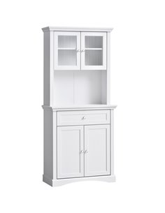 HOMCOM Kitchen Cupboard, Freestanding Storage Cabinet, White 835-220WT