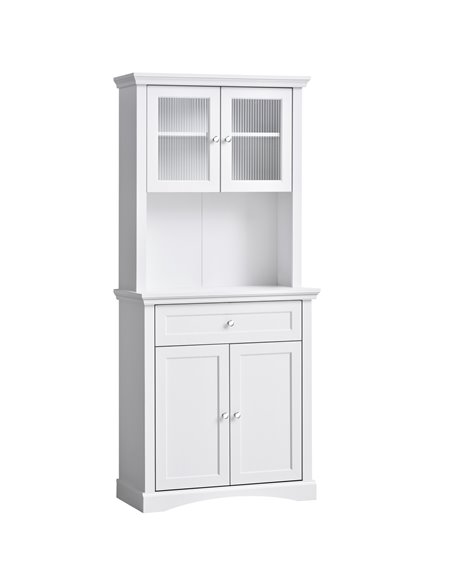 HOMCOM Kitchen Cupboard, Freestanding Storage Cabinet, White 835-220WT - pic 43230 | FastDaddyshop