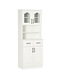 HOMCOM Kitchen Cupboard, Freestanding Storage Cabinet, White 835-611