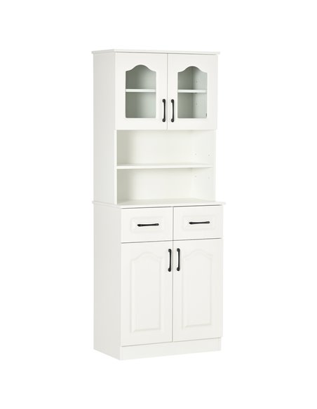 HOMCOM Kitchen Cupboard, Freestanding Storage Cabinet, White 835-611 - pic 43239 | FastDaddyshop