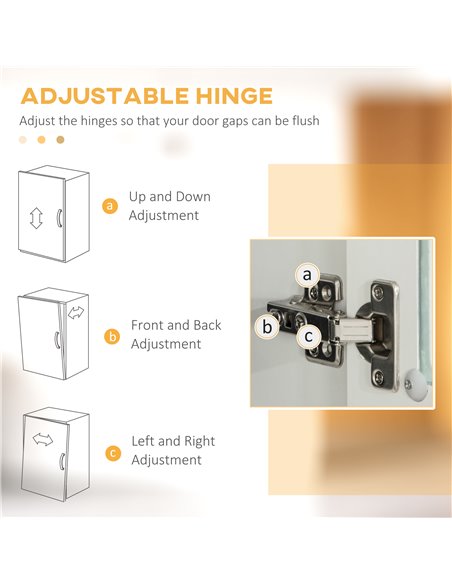 HOMCOM Kitchen Cupboard, Freestanding Storage Cabinet with 2 Adjustable Shelves, 2 Drawers and Open Counter for Living Room, Din - pic 43244 | FastDaddyshop