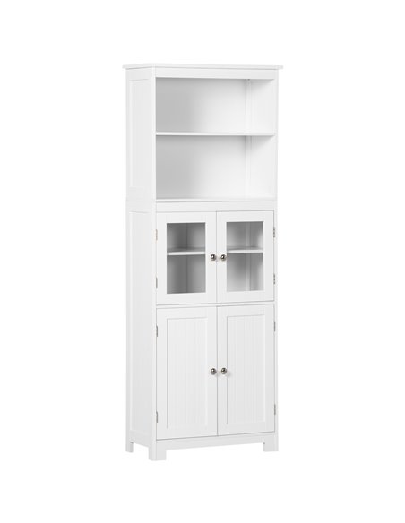 HOMCOM Freestanding Kitchen Cupboard, 4-Door Storage Cabinet, White 835-513 - pic 43257 | FastDaddyshop