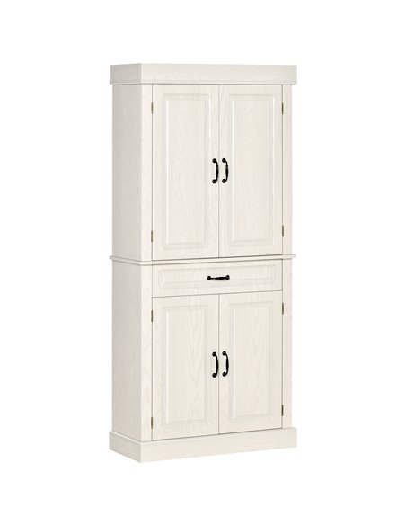 HOMCOM Kitchen Cupboard with 4 Doors, Storage Cabinet, White Wood Grain 835-346V01 - pic 43266 | FastDaddyshop