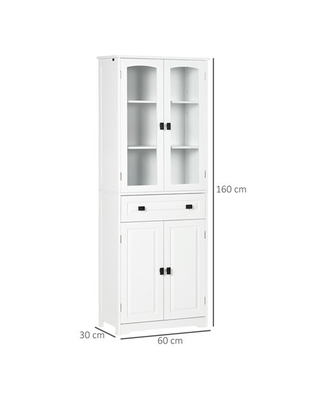 HOMCOM Kitchen Cupboard, Freestanding Storage Cabinet, White 835-926V80WT - pic 43277 | FastDaddyshop