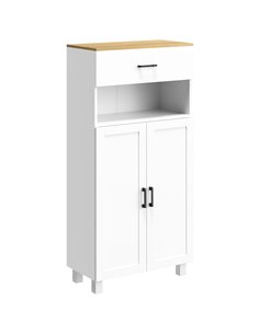 HOMCOM Freestanding Kitchen Cupboard, Nordic Storage Cabinet, White 838-337V80WT