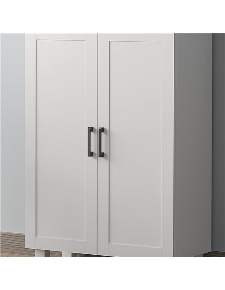 HOMCOM Freestanding Kitchen Cupboard, Nordic Storage Cabinet with Drawer, Doors and Open Countertop for Living & Dining Room, 13 - pic 43298 | FastDaddyshop
