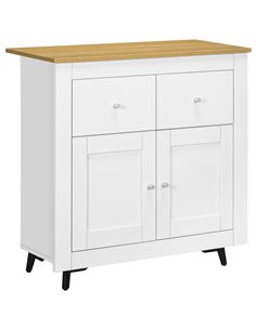 HOMCOM Sideboard Cabinet, Modern Kitchen Cupboard, White 838-334V00WT