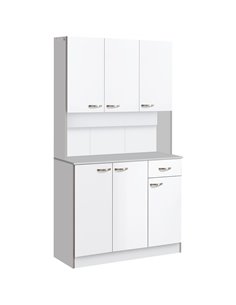 HOMCOM Kitchen Cupboard, Freestanding Kitchen Storage Cabinet, White 801-026V81WT