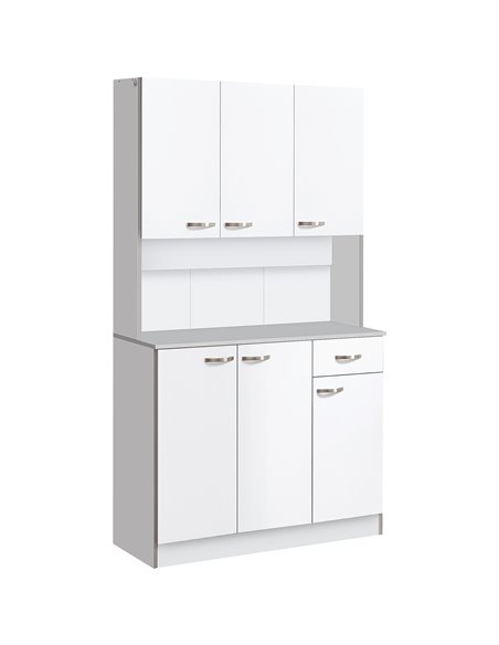 HOMCOM Kitchen Cupboard, Freestanding Kitchen Storage Cabinet, White 801-026V81WT - pic 43329 | FastDaddyshop