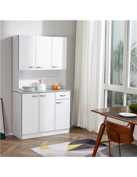 HOMCOM Kitchen Cupboard, Freestanding Kitchen Storage Cabinet, White 801-026V81WT - pic 43330 | FastDaddyshop