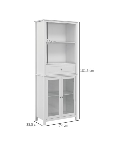 HOMCOM Kitchen Cupboard, Pantry Storage Cabinet, White 835-996V00WT - pic 43340 | FastDaddyshop