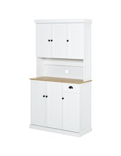 HOMCOM Modern Kitchen Cupboard, Kitchen Storage Cabinet, White 835-112V83WT