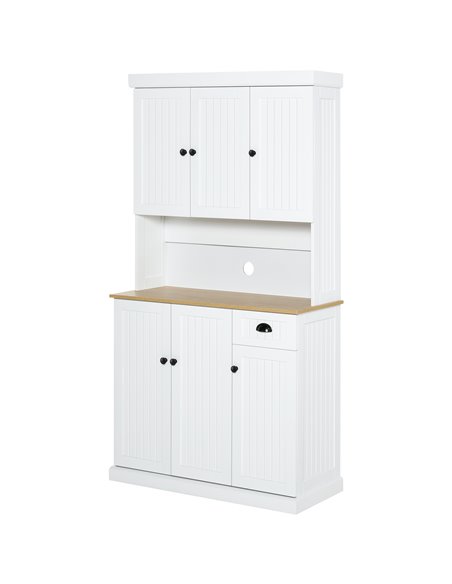 HOMCOM Modern Kitchen Cupboard, Kitchen Storage Cabinet, White 835-112V83WT - pic 43347 | FastDaddyshop