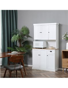HOMCOM Modern Kitchen Cupboard, Kitchen Storage Cabinet, White 835-112V83WT 2