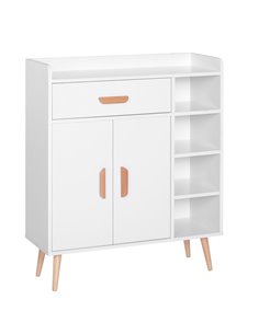 HOMCOM Sideboard Side Cabinet Floor Cupboard, White 837-018WT