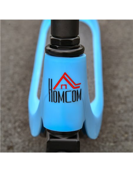 HOMCOM Electric Scooter, 120W Motor E-Scooter w/ Battery Display, Adjustable Height, Rear Brake for Ages 6+ Years - Blue - pic 4339 | FastDaddyshop