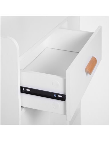 HOMCOM Sideboard Side Cabinet Floor Cupboard with Storage Drawer for Hallway, Kitchen, Bedroom, Living Room, White 837-018WT