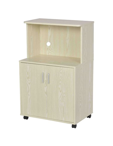 HOMCOM Microwave Stand, Modern Kitchen Storage Unit, Oak Brown 835-258AK - pic 43392 | FastDaddyshop