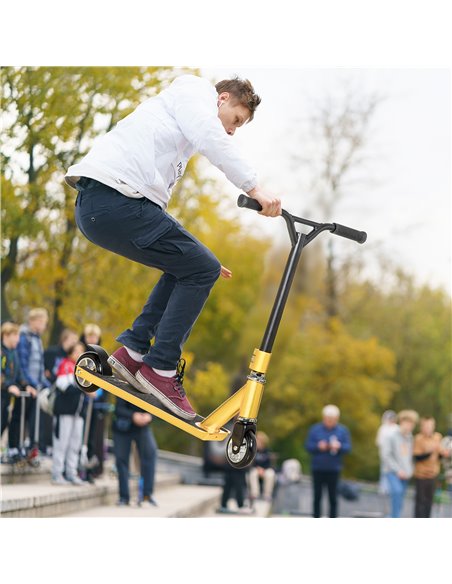 HOMCOM Stunt Scooter, Tricks Scooter w/ Lightweight Aluminium Deck and ABEC 7 Bearing, For Age 14+ Beginners - pic 4341 | FastDaddyshop
