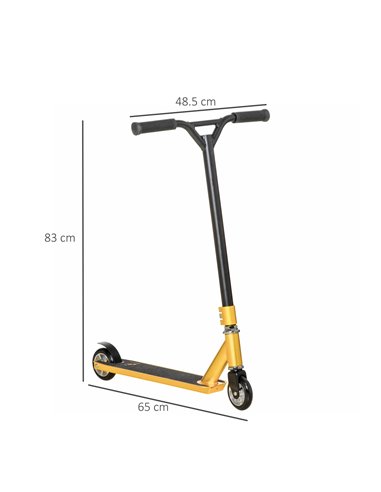 HOMCOM Stunt Scooter, Tricks Scooter w/ Lightweight Aluminium Deck and ABEC 7 Bearing, For Age 14+ Beginners