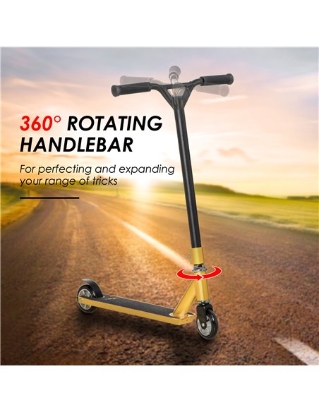 HOMCOM Stunt Scooter, Tricks Scooter w/ Lightweight Aluminium Deck and ABEC 7 Bearing, For Age 14+ Beginners - pic 4344 | FastDaddyshop