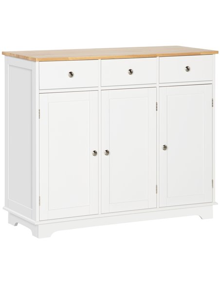 HOMCOM Modern Sideboard with Rubberwood Top, White 835-511WT - pic 43446 | FastDaddyshop