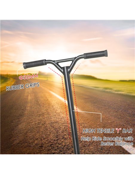HOMCOM Stunt Scooter, Tricks Scooter w/ Lightweight Aluminium Deck and ABEC 7 Bearing, For Age 14+ Beginners - pic 4346 | FastDaddyshop