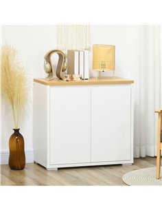 HOMCOM Sideboard Cabinet, Kitchen Storage Cabinet, White 838-373V00WT 2